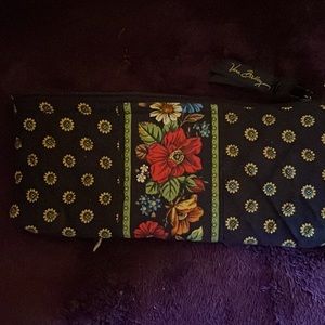 Vera Bradley Vibrant Black Brush and Pencil Bag